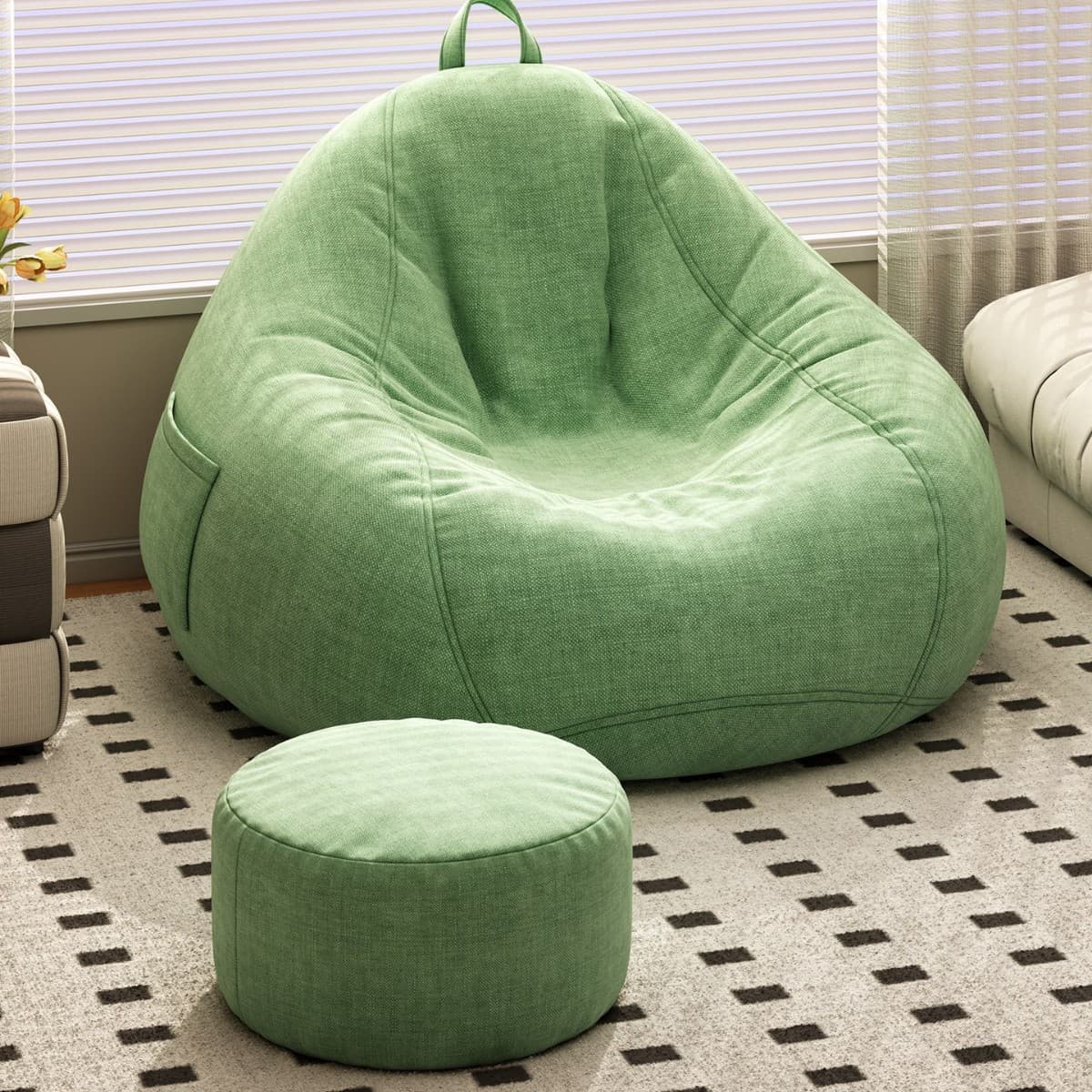 Lazy sofa home bedroom bean bag bathroom reclining and sleeping sofa chair single balcony sofa lazy tatami 2