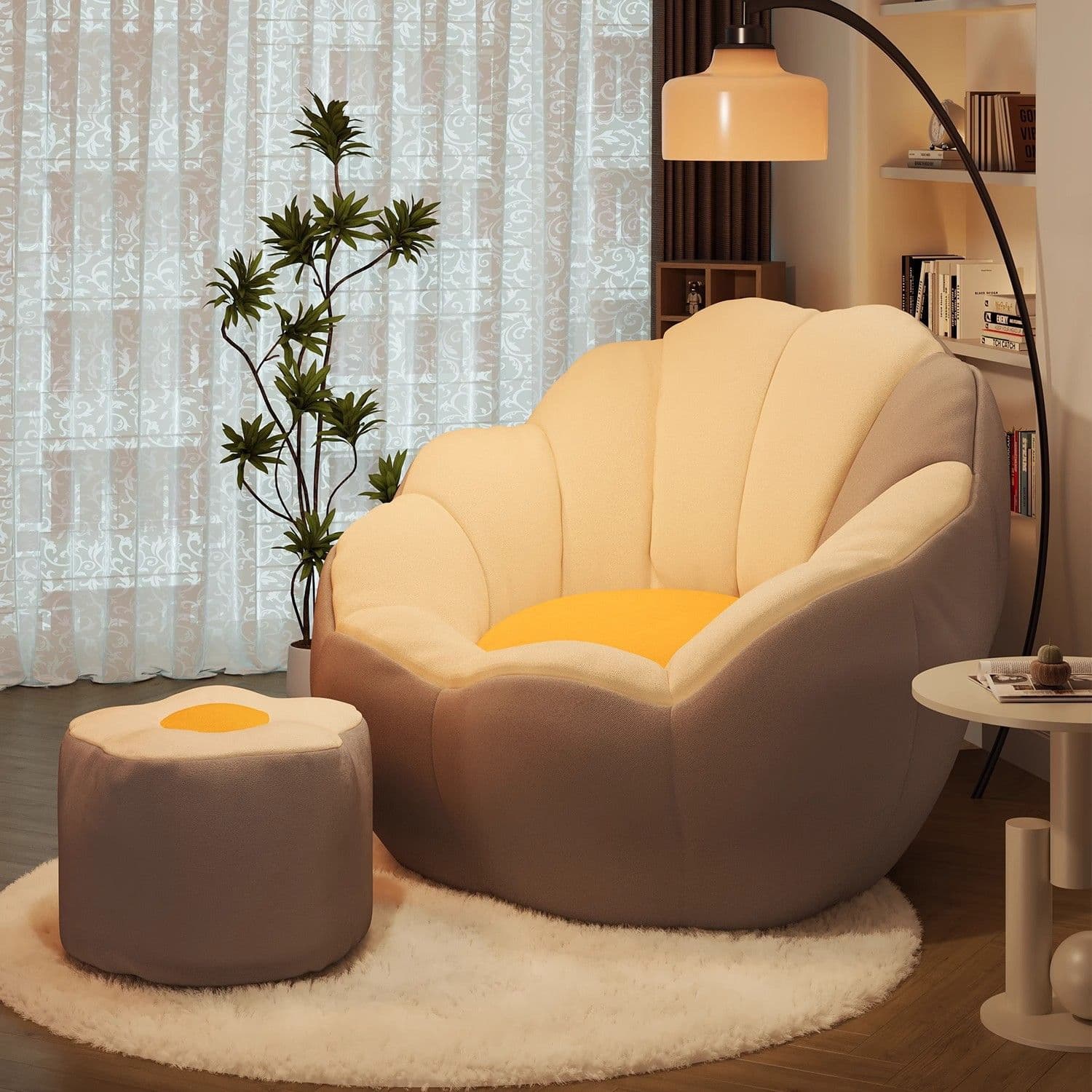Balcony tatami single small sofa bedroom bedside chair bean bag sofa small apartment recliner lazy sofa 1
