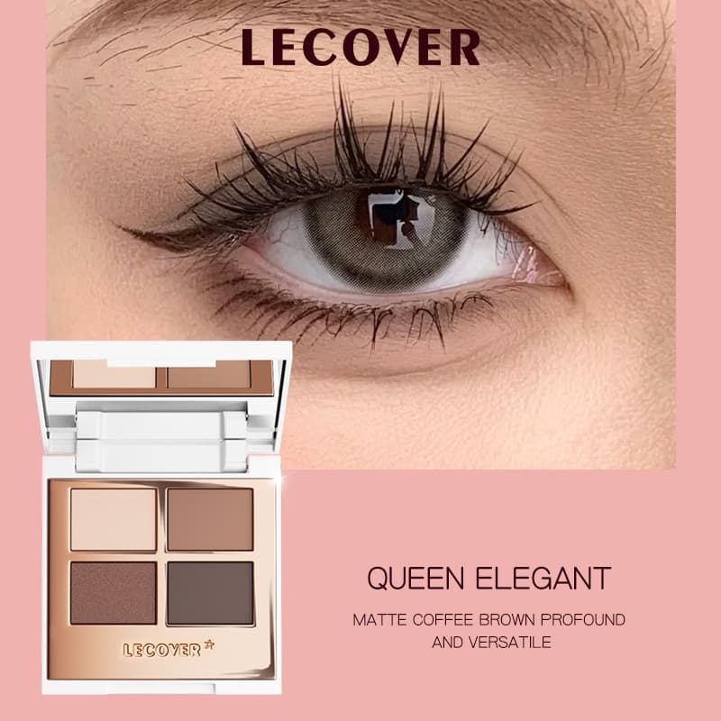 LC four-color eyeshadow palette new women's LECOVER matte pearly glitter super flash European and American high-gloss eyeshadow 7