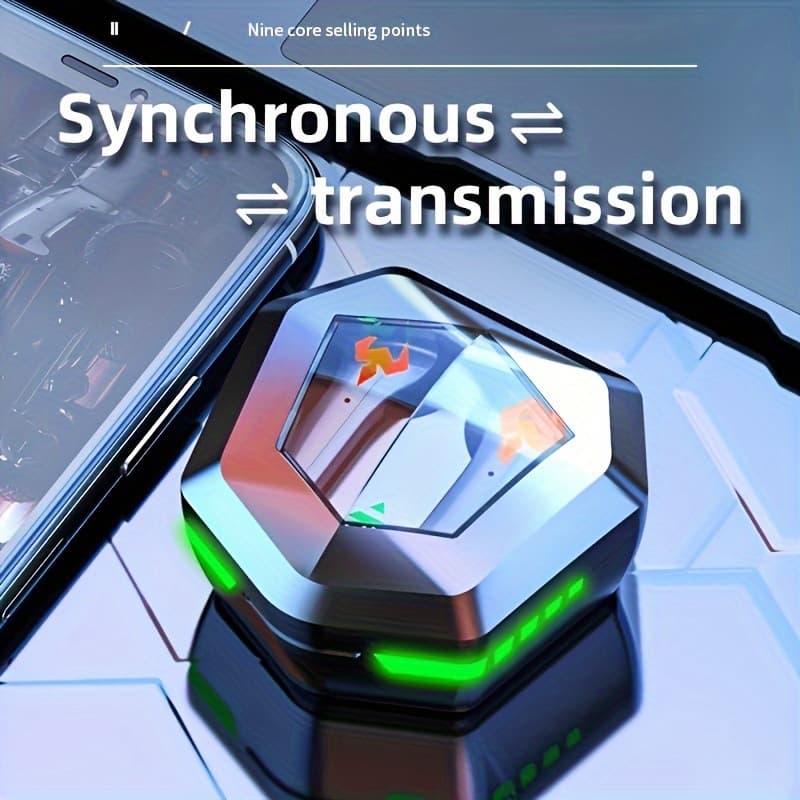 N35 e-sports wireless Bluetooth headset tws dual headset A sports gaming headset phantom breathing light no delay ear 5