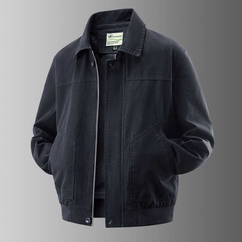Pure cotton washed baseball collar jacket men's spring and autumn new military bomber jacket 1