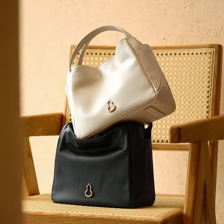 BAMPO Banpo Perfect Bag Small First Layer Cowhide Side Vegetable Basket Bag Women's 2025 Spring New Portable Crossbody Bag 4