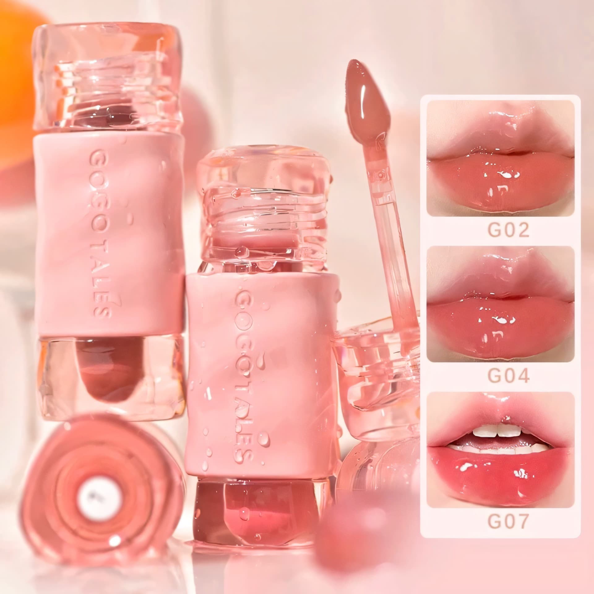 Gogo dance light transparent glaze water gloss mirror lip glaze lipstick nude color color moist and translucent lip gloss lip gloss 3