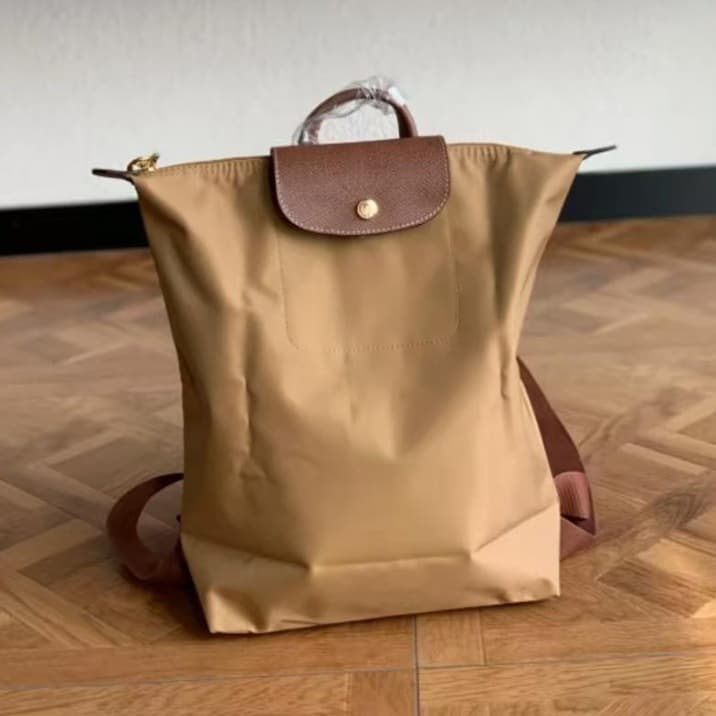 French New Longxiang Large Backpack Versatile Dumpling Backpack Folding Bag Large Capacity Commuting Travel Backpack 2