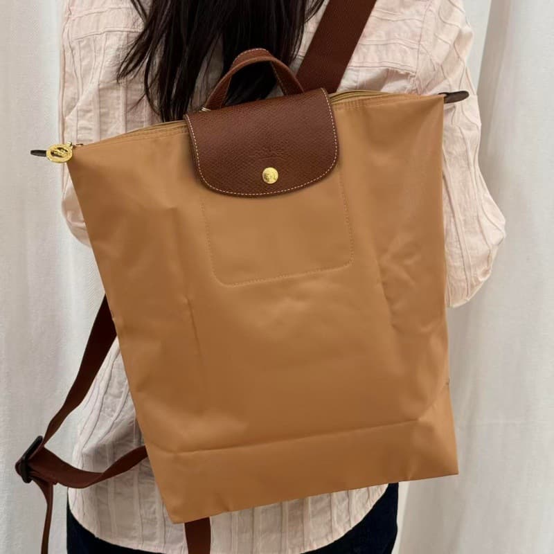 French New Longxiang Large Backpack Versatile Dumpling Backpack Folding Bag Large Capacity Commuting Travel Backpack 10
