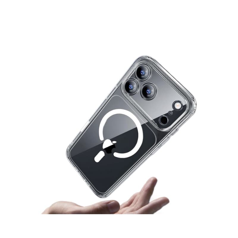 Magnetic suction case suitable for Apple 17ProMax mobile phone case iPhone17 transparent cooling 7pro protective cover fine hole 5