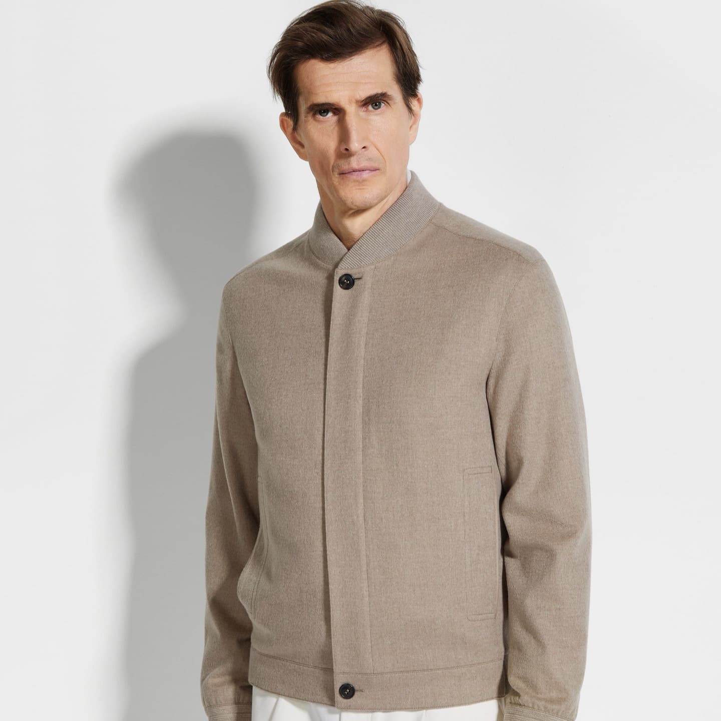Europe-Z Asia 2025 autumn and winter new fashion old money style business casual cotton baseball collar jacket men's jacket 1