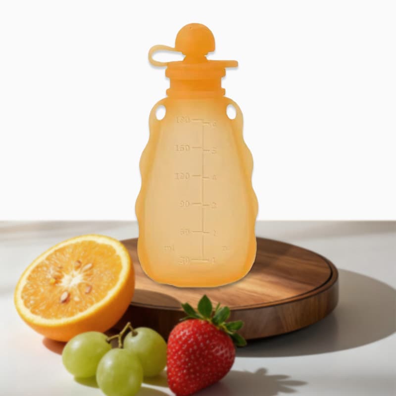 Cross-border baby food supplement bottle, rice cereal bottle, squeeze spoon, baby silicone feeding spoon, milk storage bag, rice cereal baby 8