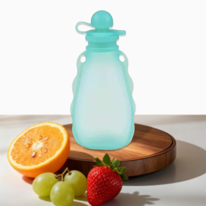 Cross-border baby food supplement bottle, rice cereal bottle, squeeze spoon, baby silicone feeding spoon, milk storage bag, rice cereal baby 10