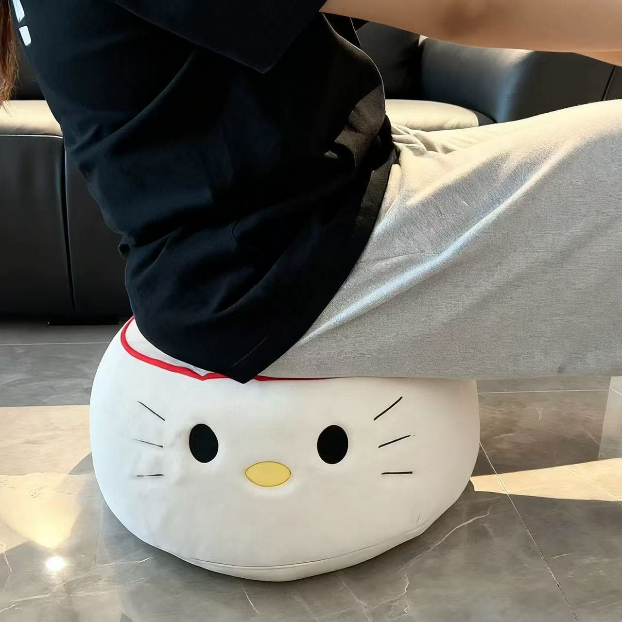 KT bread footstool cute pouf living room sofa footstool tatami futon removable washable shoe stool decorative stool 1