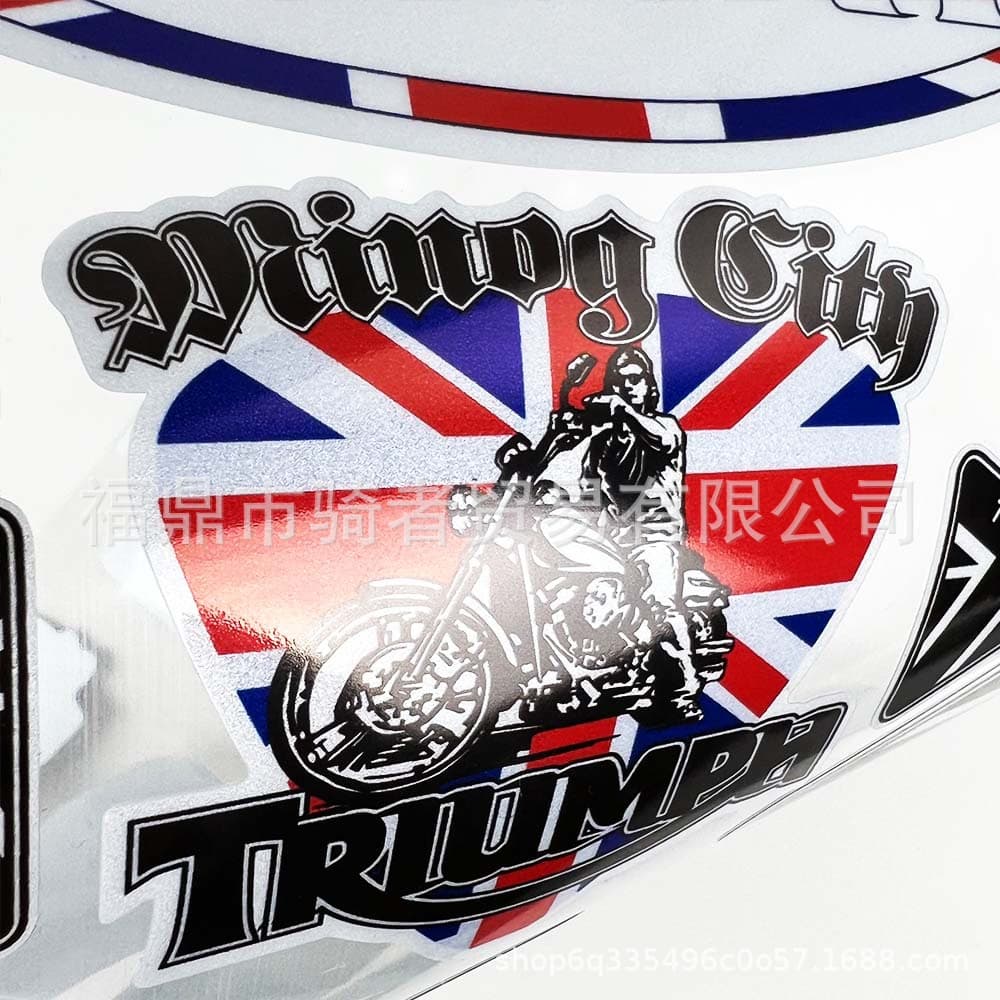 Suitable for Triumph reflective stickers modified retro motorcycle personalized decals decorative helmet waterproof sticker accessories 4
