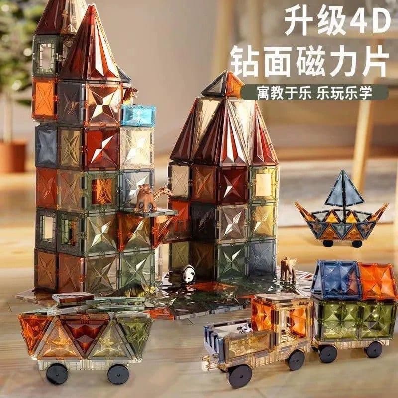 Natural color magnetic piece set children's educational puzzle toy building blocks magnetic building block set 1