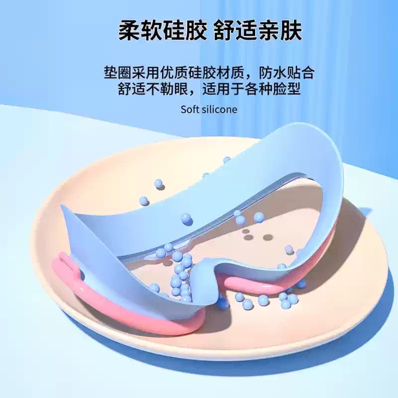 Children's swimming goggles waterproof and anti-fog HD large frame adult swimming goggles professional diving cap baby eye goggles 4