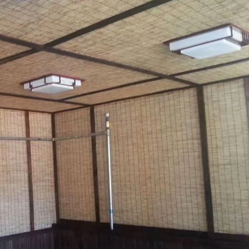 Chinese style sunshade reed curtain wall decoration ceiling straw curtain cross-border partition lifting bamboo curtain rolling curtain 4