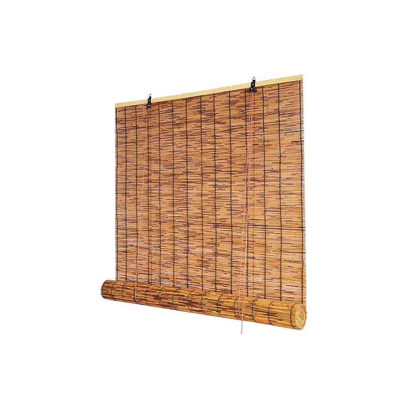 Chinese style sunshade reed curtain wall decoration ceiling straw curtain cross-border partition lifting bamboo curtain rolling curtain 6