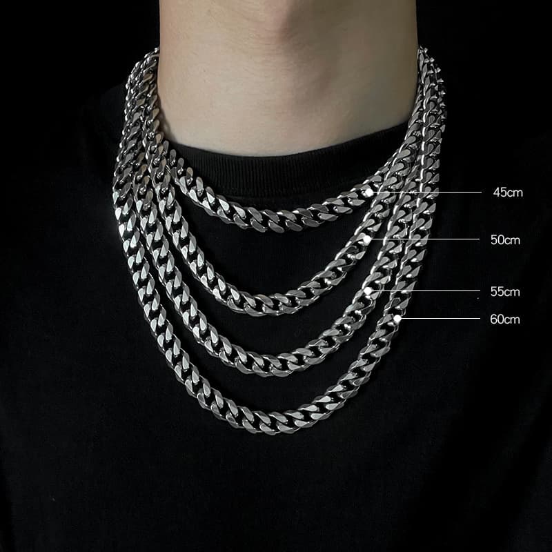 2025 new creative fashion trendy matching hot-selling men's necklace Korean style jewelry combination chain cross-border simplicity 7