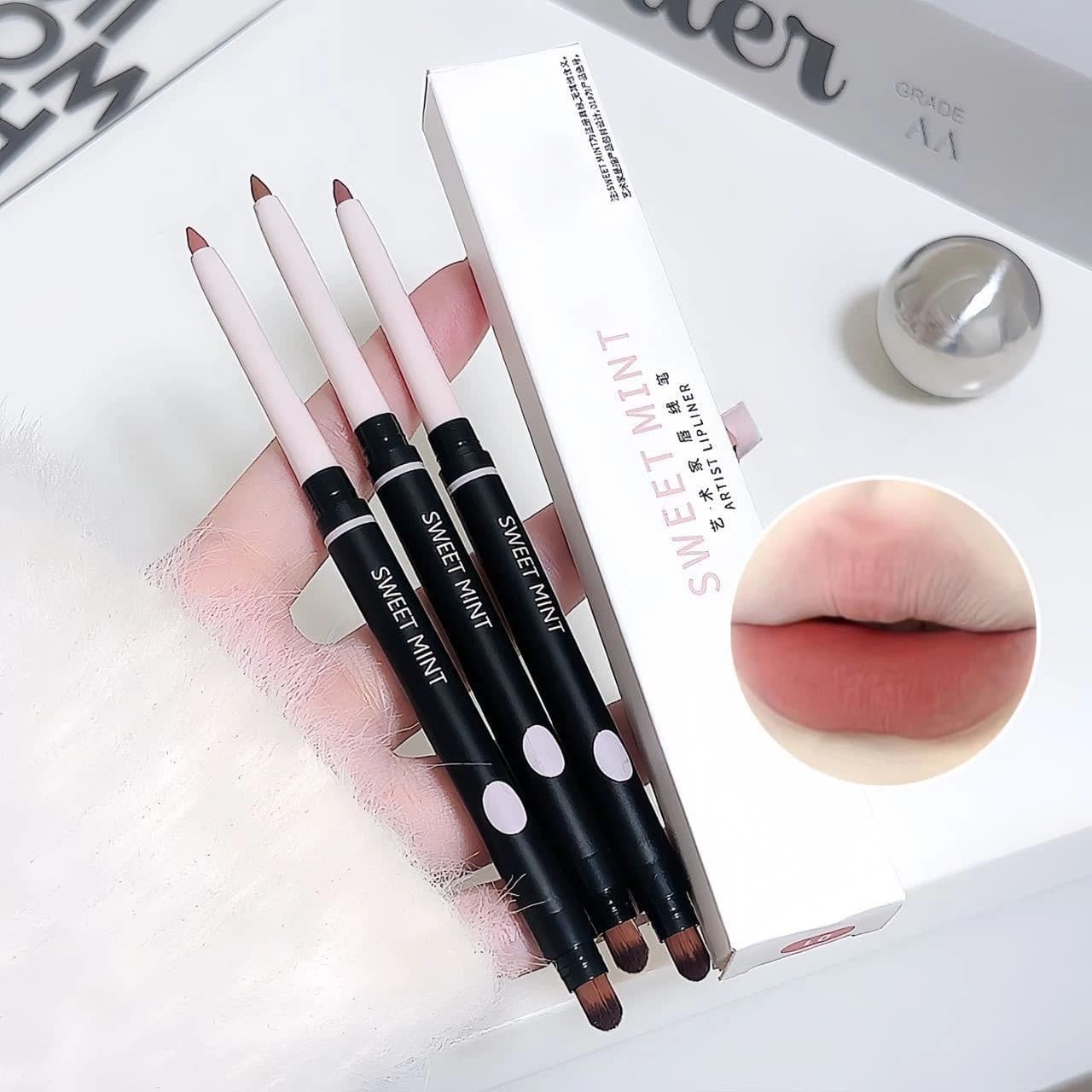 SWEETMINT artist lip liner double-ended lip brush lip pencil outlines full lips in one stroke lip liner 2