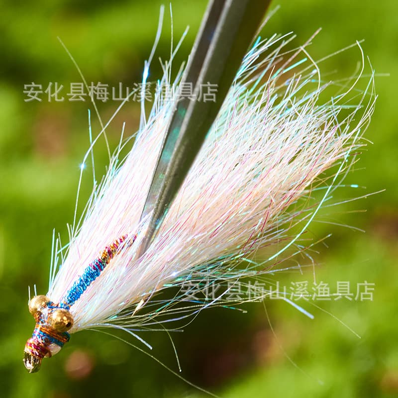 Meishanxi Golden Eye Micro Charlie Fly Hook Ice Silk Shrimp Crazy Charlie Lua Fly Fishing Bait False Bait Fly 7