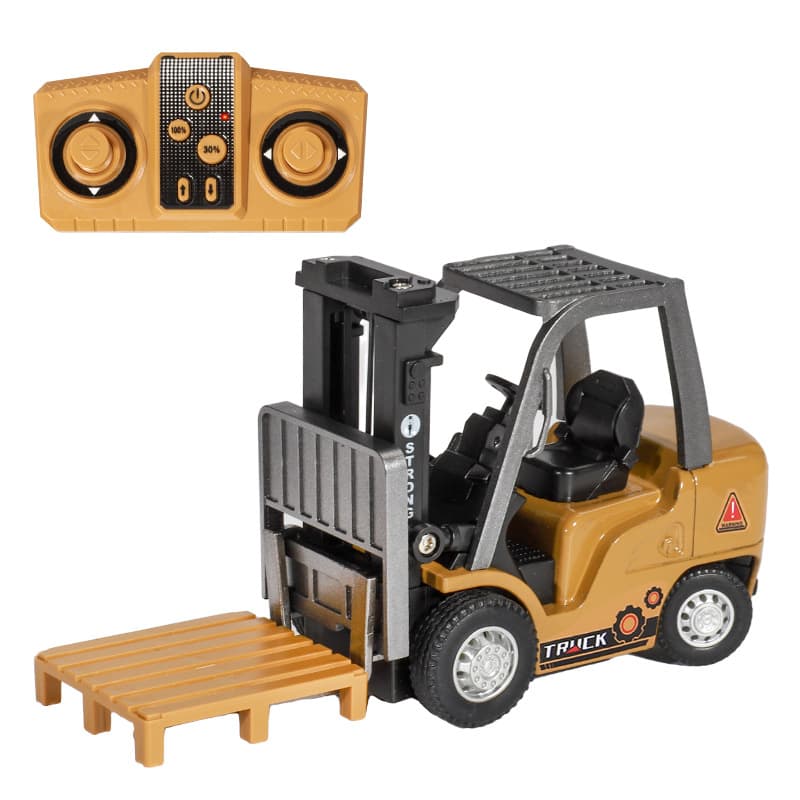 Cross-border mini remote control forklift crane alloy 1:64 wireless bluetooth remote control engineering vehicle toy liftable forklift 6