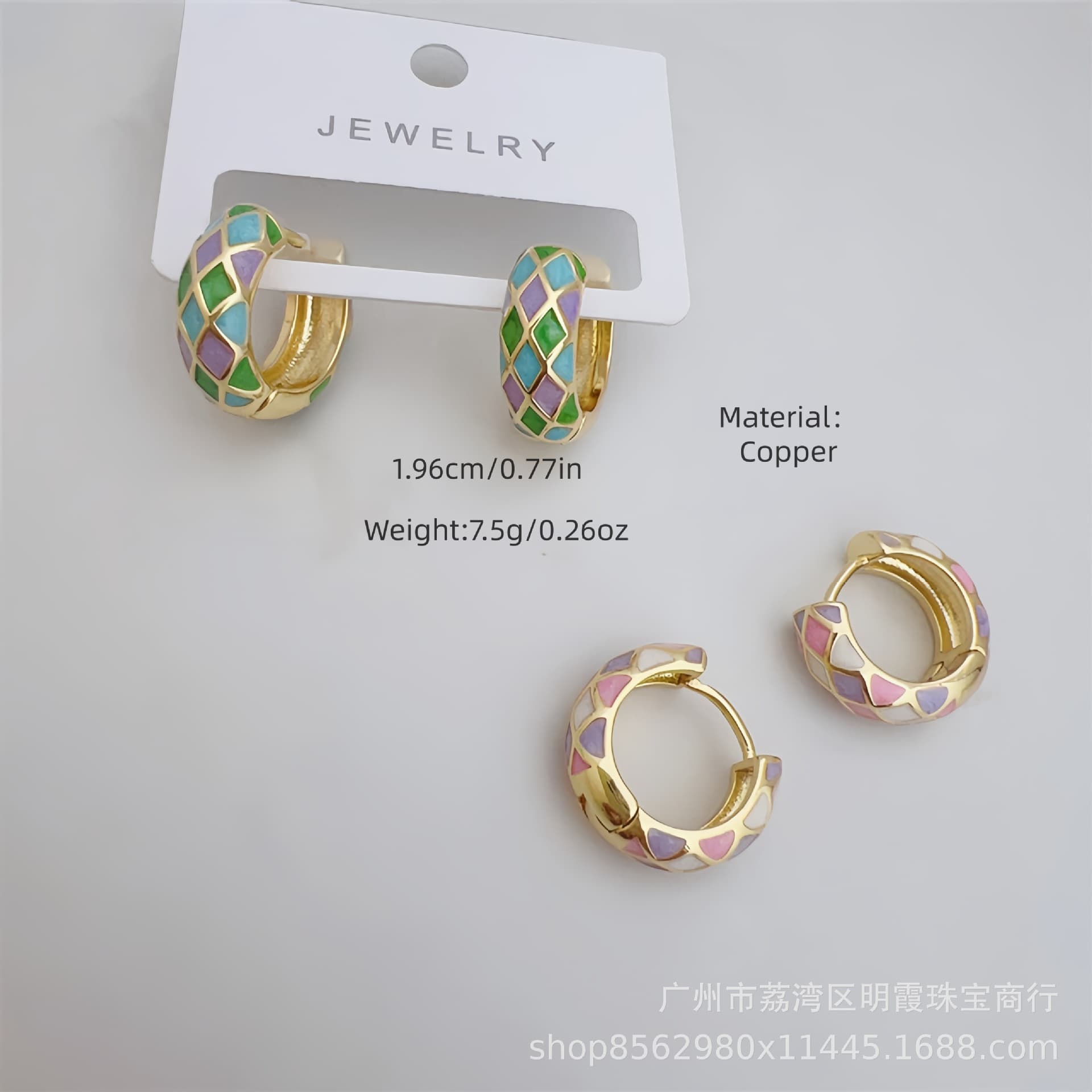 Fashionable copper-plated 18K gold drip earrings, various styles of daily wear gifts for women, elegant and retro 6