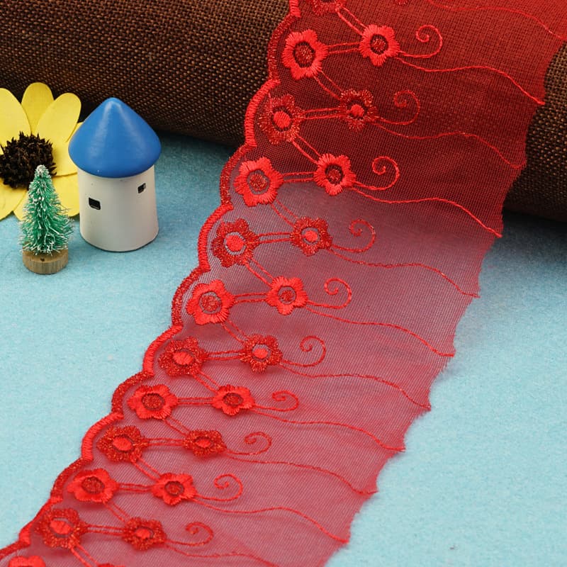 Mesh water-soluble multi-color embroidery lace 10 cm wide clothing pillowcases bed sheets tablecloth accessories direct wholesale 4