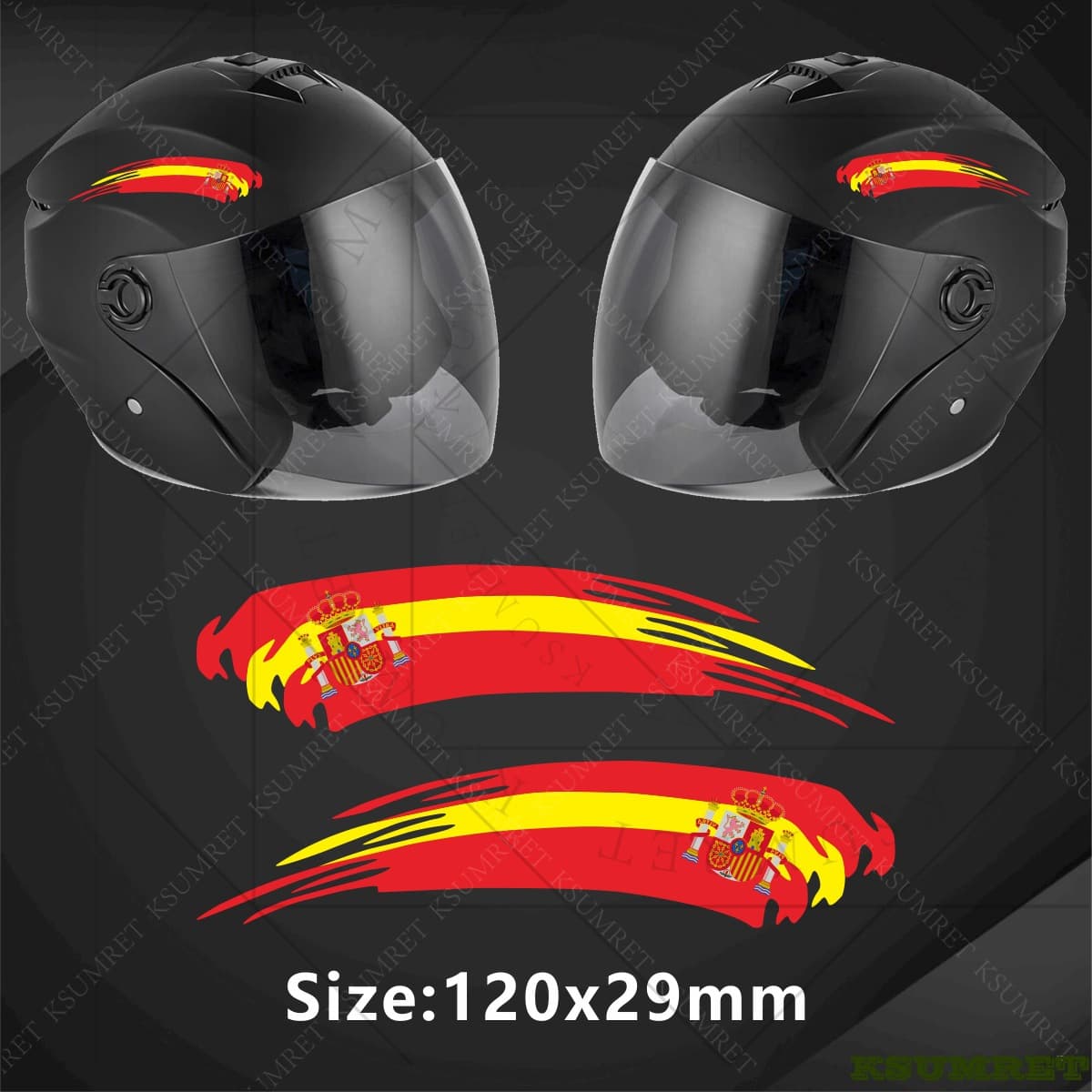 Motorcycle stickers are suitable for helmet decals, national flags, waterproof stickers, helmet modification accessories stickers 5
