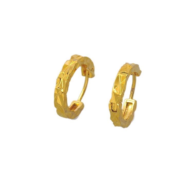 Douyin's popular golden crushed ice sparkling baby's breath earrings with irregular section and sparkling earrings 6