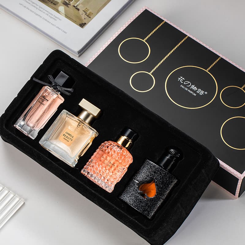 Flower Story Black Opium Gift Box Women's Perfume Four-piece Set Reversed Paris Perfume Long-lasting Eau de Toilette Wholesale