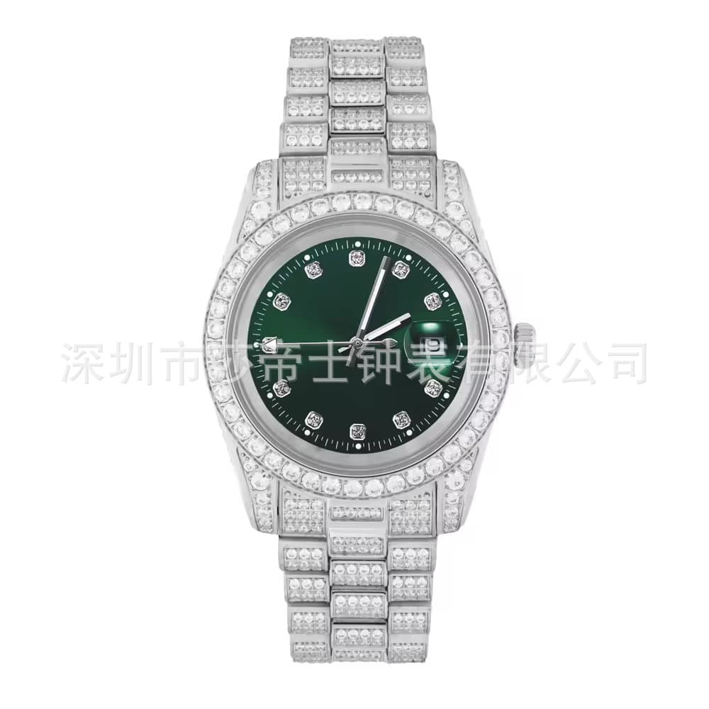 Factory direct sales men's watch luxury fashion style with calendar analog dial stainless steel material waterproof decoration 1