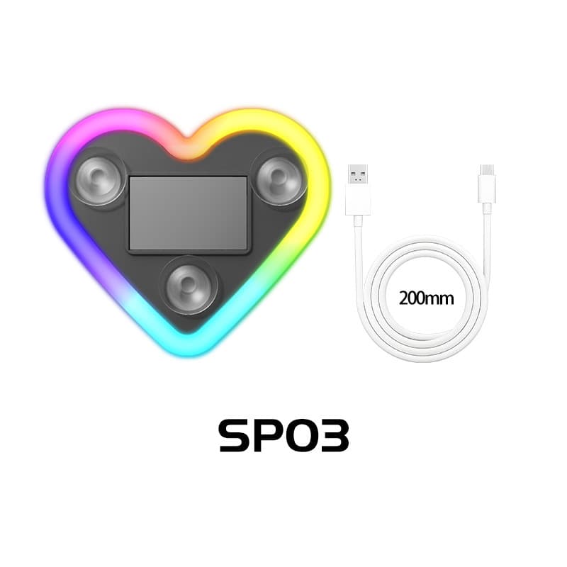 Drop shipping】Car solar triangle window love light heart-shaped atmosphere light interior neon LED atmosphere light 7