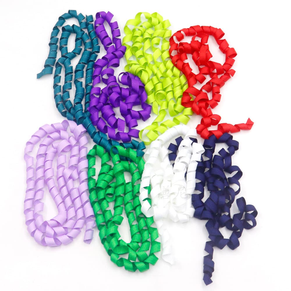 Cross-border hot sale 6mm rolled threaded ribbon toy sewing accessories gift box packaging diy production 1