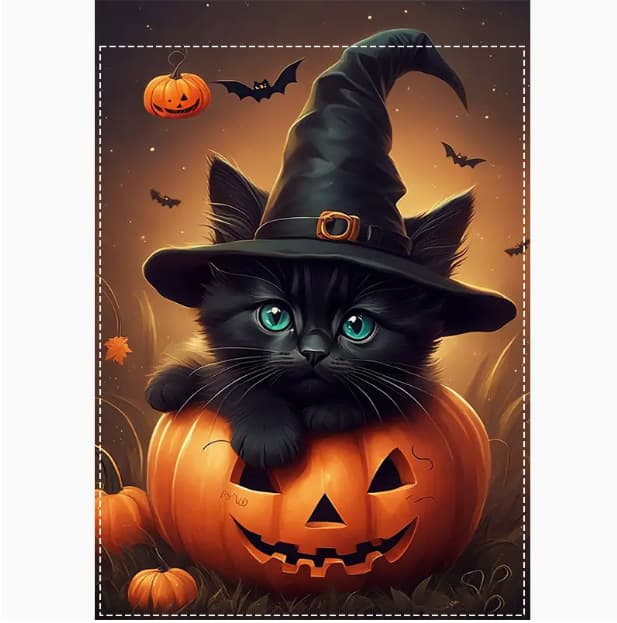 New cross-border Halloween garden flag single-sided autumn courtyard house seasonal holiday outdoor decoration 4