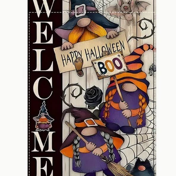 New cross-border Halloween garden flag single-sided autumn courtyard house seasonal holiday outdoor decoration 9