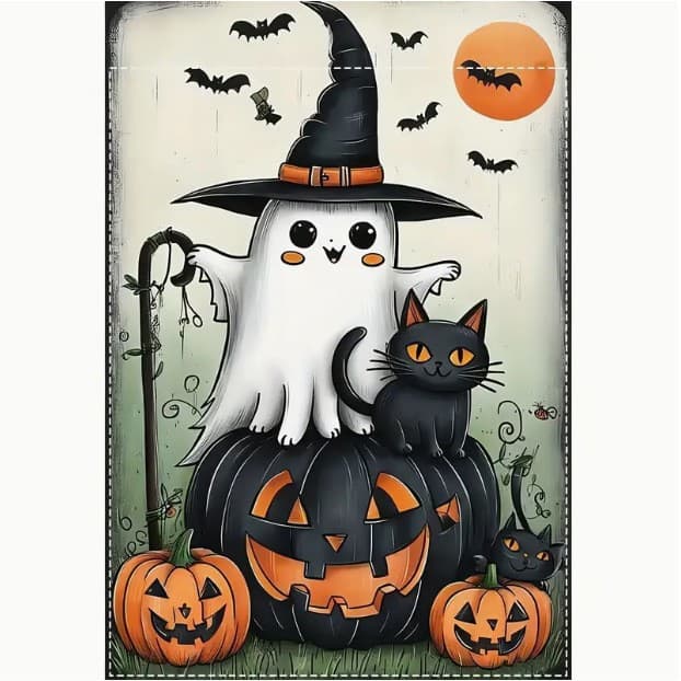 New cross-border Halloween garden flag single-sided autumn courtyard house seasonal holiday outdoor decoration 1
