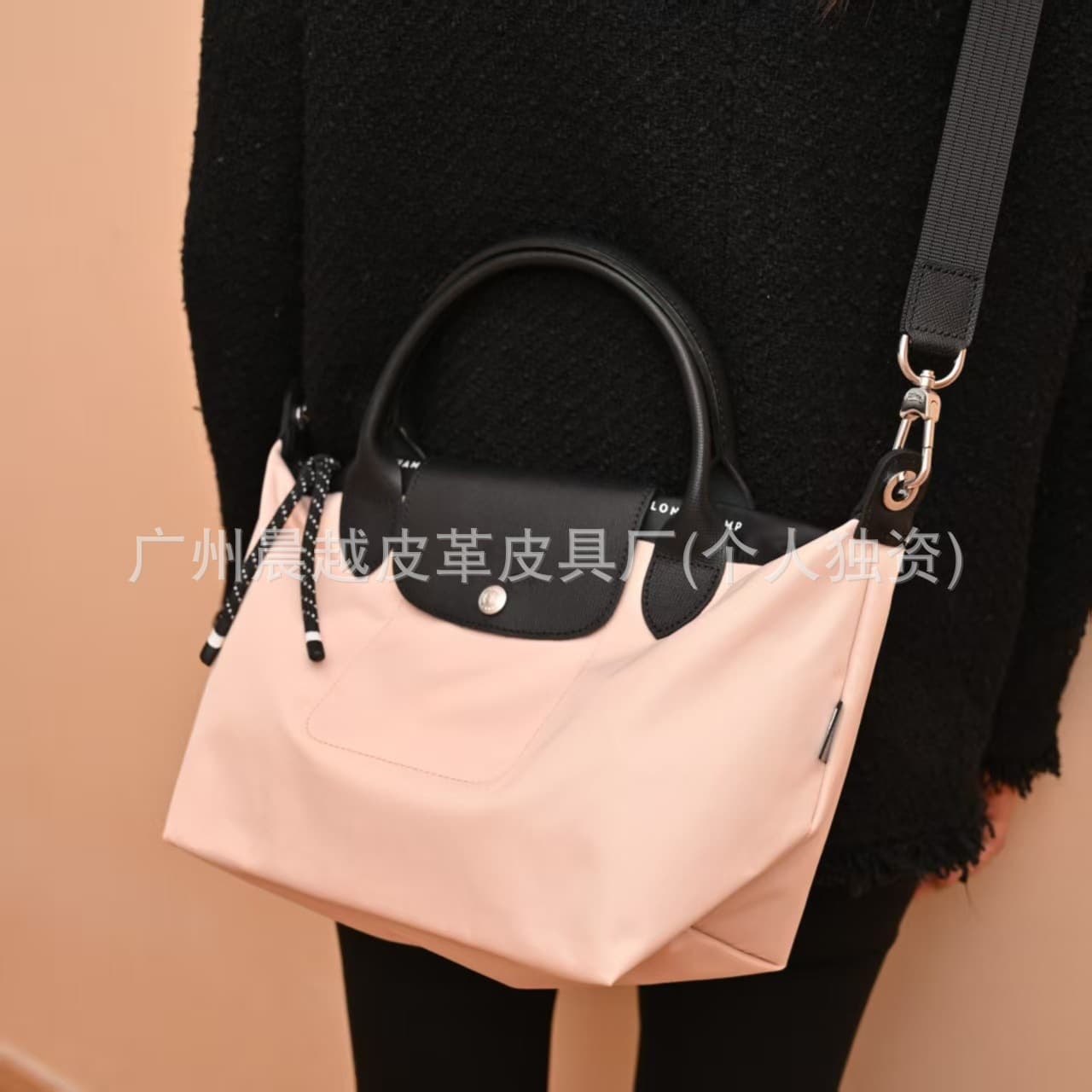 Top-quality Longxiang bag energy twill Longxiang cross-body portable dumpling bag with short handle and versatile large-capacity nylon bag 5