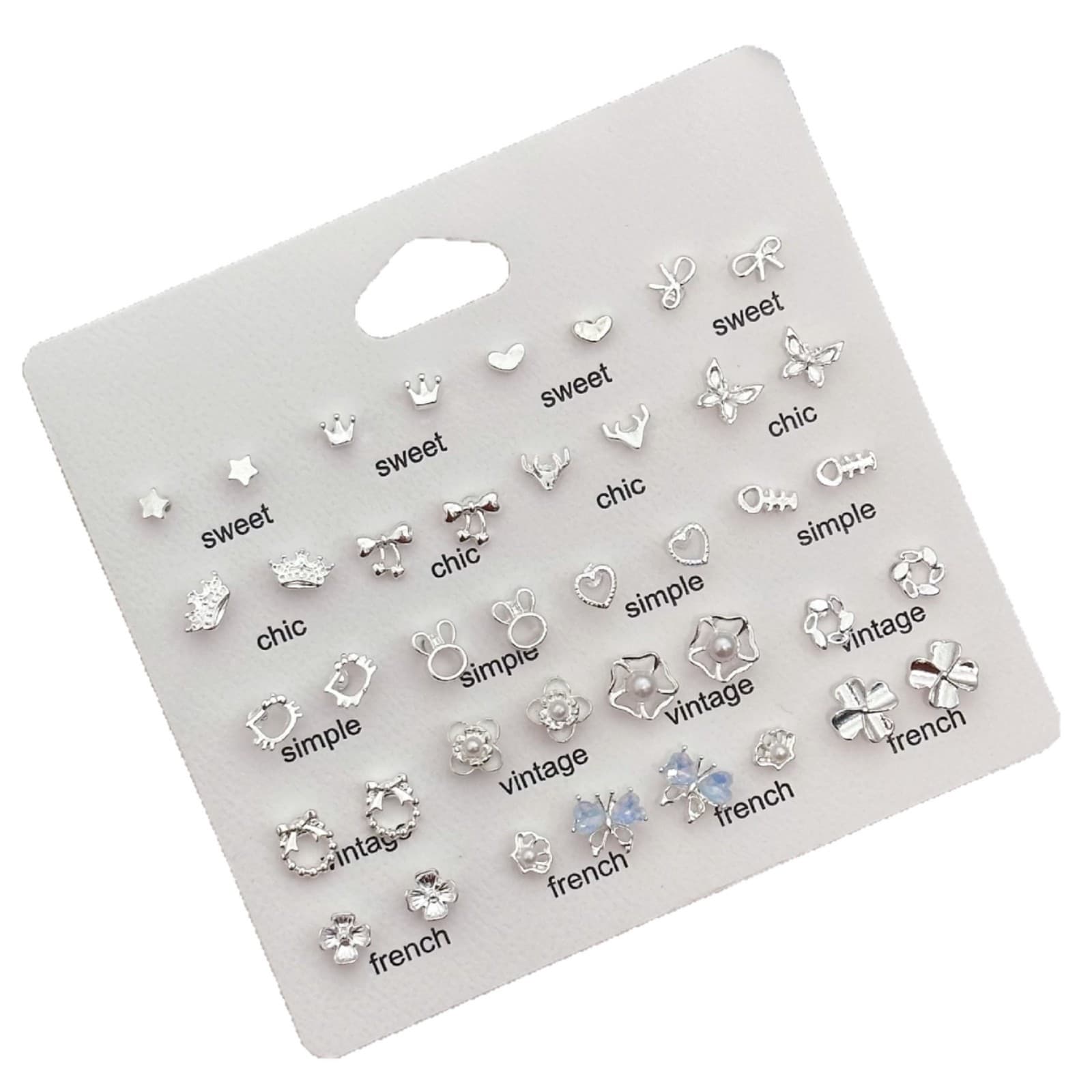 Korean version of light luxury high-end earrings with niche design and niche temperament earrings set fashionable and versatile earrings wholesale 6