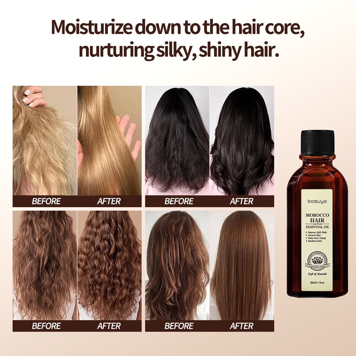 Cross-border Posuya Hair Care Essential Oil, Smooth Hair Care Solution, Strong Nourishing Hair Roots, Scalp Massage Care 3