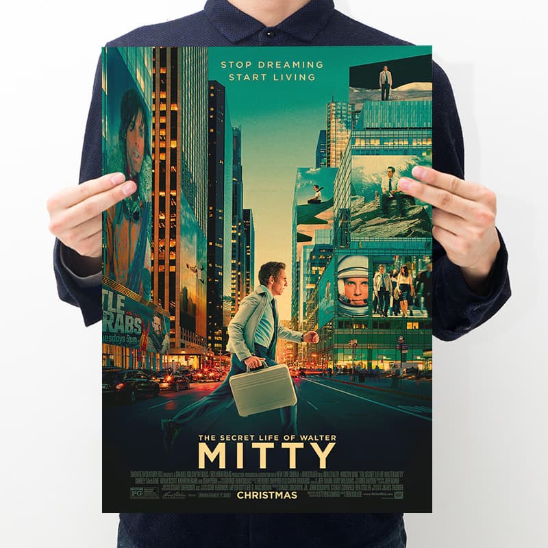 [100 classic movie posters] Retro kraft paper decorative paintings bar dormitory wall wallpaper literary stickers 7