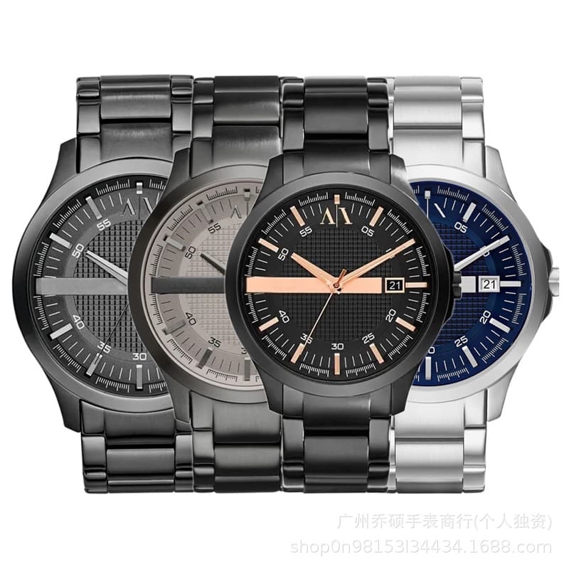 Arma High End Quartz Chronograph Textured Dial Stainless Steel Men's Watch Analog Display 6
