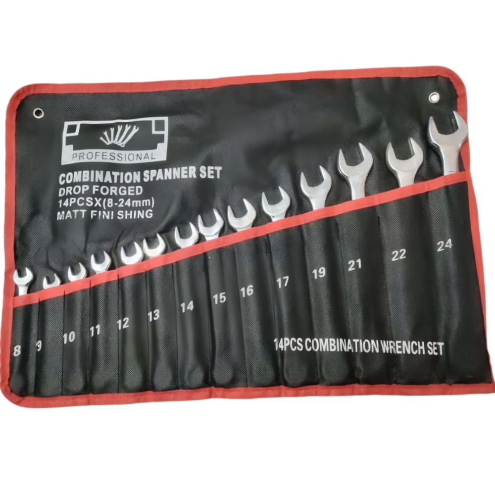 Special dual-purpose wrench plum blossom opening tool set industrial-grade wrench full set of tools 14 double-head plum blossom opening complete set 6