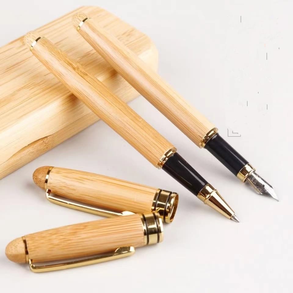 Retro Bamboo Pen Set Ballpoint Pen Signature Pen Wooden Ballpoint Pen Wooden Pen Set Wooden Pen 3