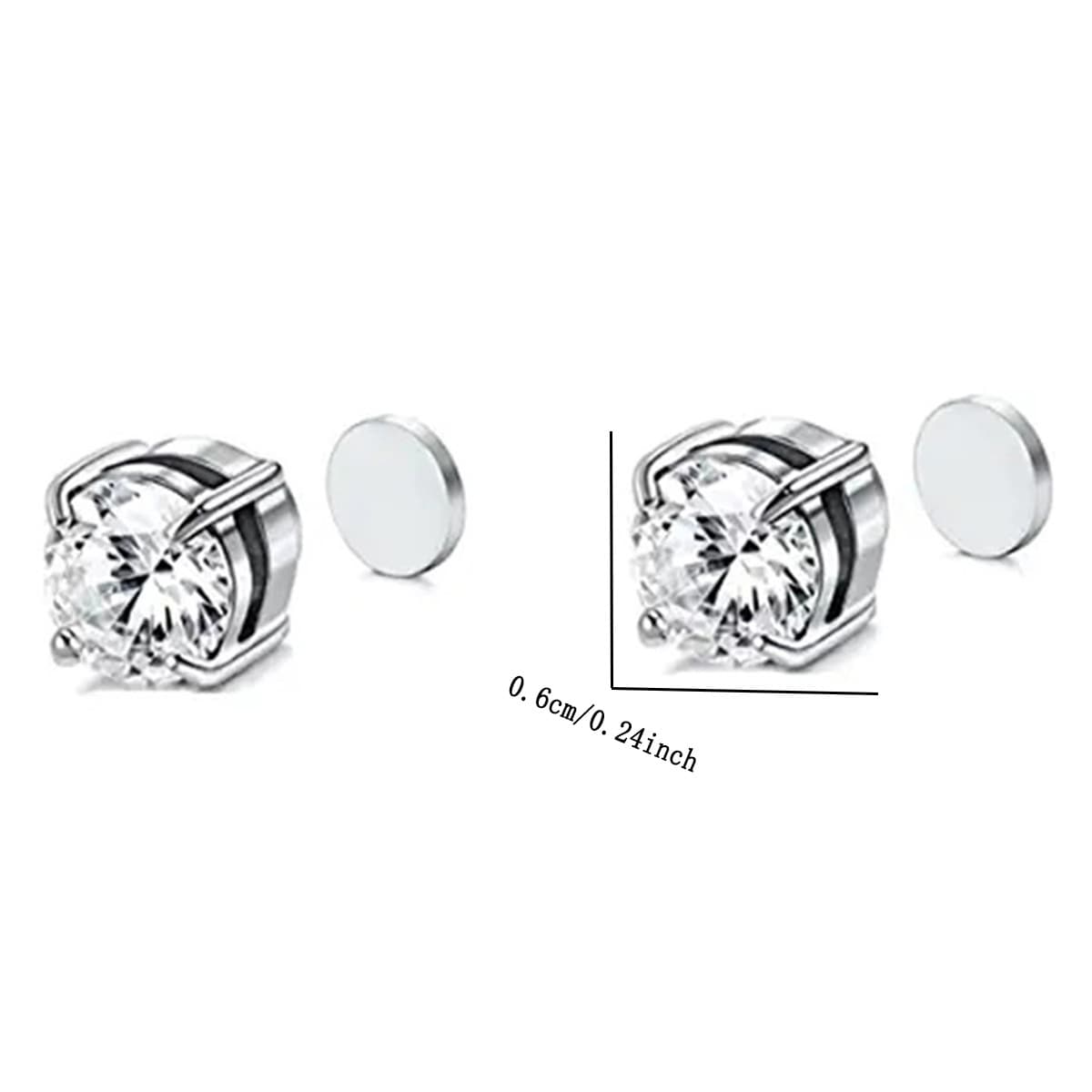 Personalized men's magnetic ear clips stainless steel electroplated earrings non-pierced magnet ear jewelry 5