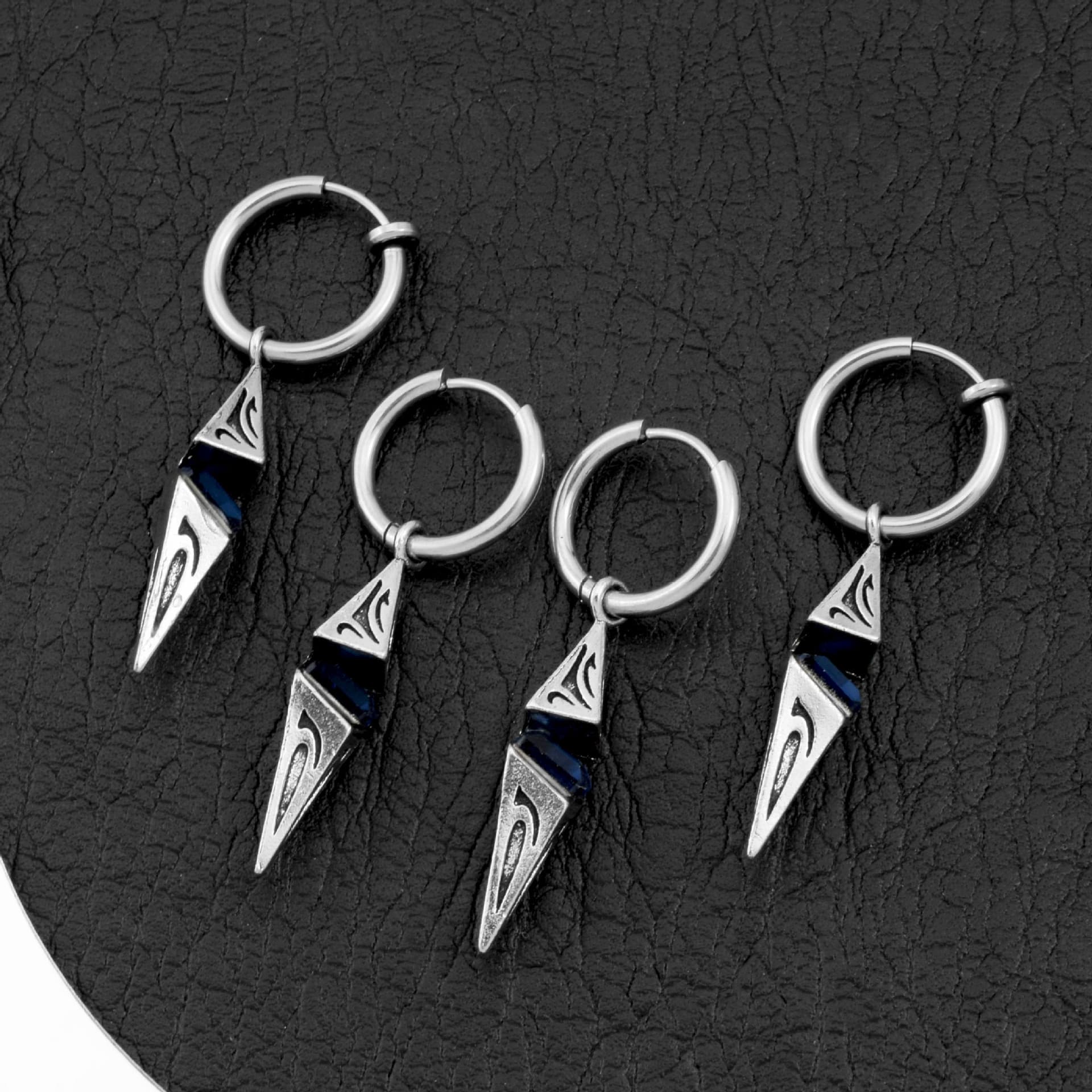 New starburst rhombus zircon earrings, earrings, advanced geometric high-quality earrings, same trendy design for men and women