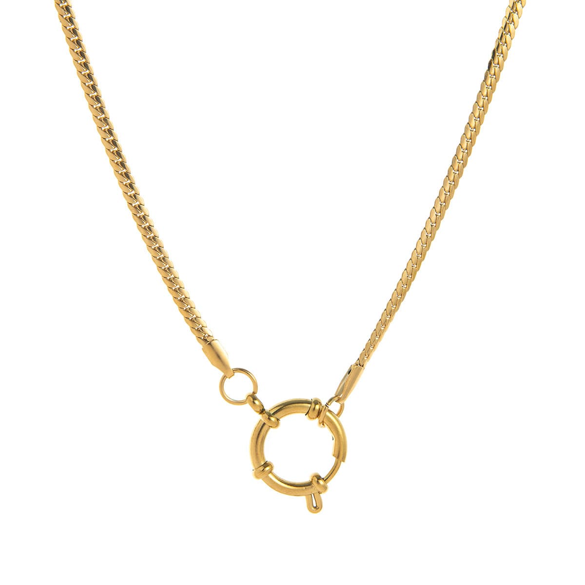 European and American stainless steel round flower pendant accessories DIY basic living chain furnace vacuum electroplating 18K gold protection 8