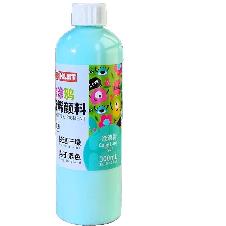 Acrylic paint 500ml large bottle set children's graffiti painted plaster doll wall painting fluid painting hand-painted wholesale 6