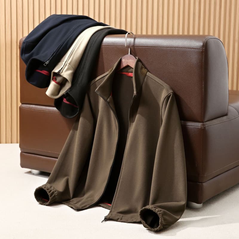 Italian high luxury sheepskin sheepskin splicing autumn and winter men's high-end old money style jacket new jacket 2