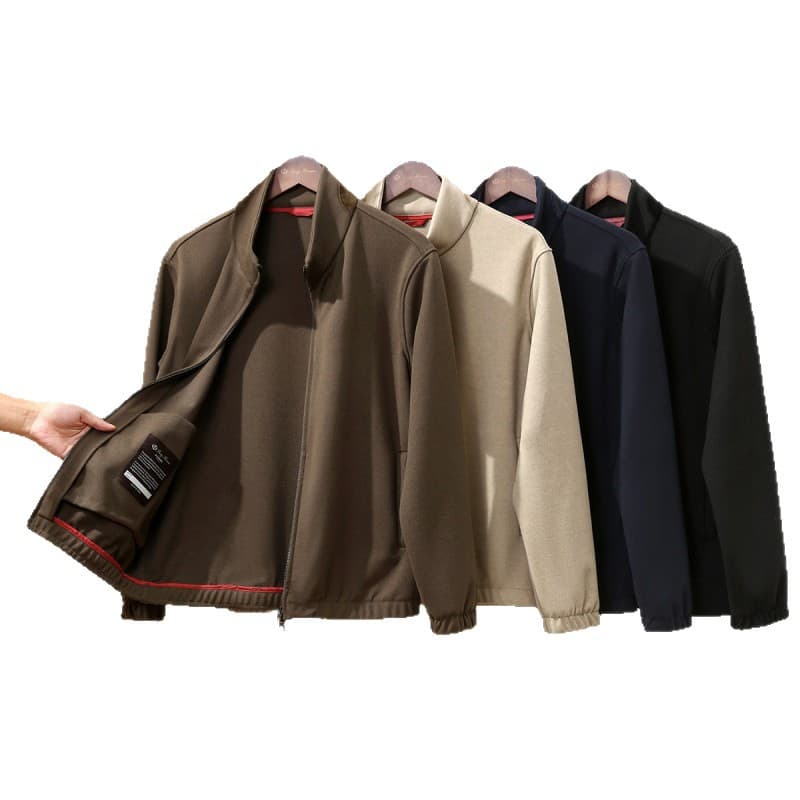 Italian high luxury sheepskin sheepskin splicing autumn and winter men's high-end old money style jacket new jacket 6