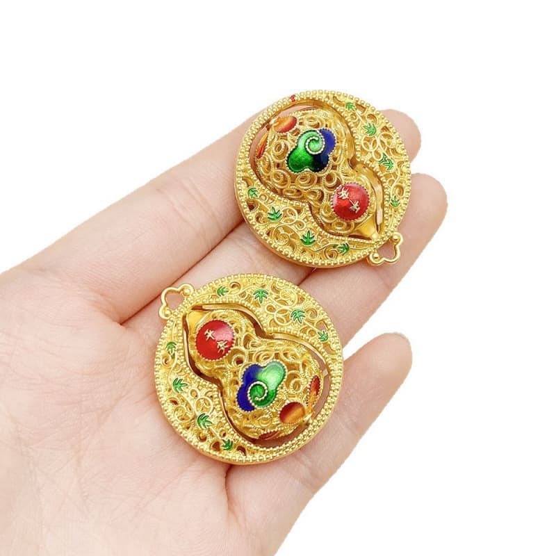 Ancient style safe gourd new national trend car keychain pendant unisex Fulu small gift exquisite keychain 6