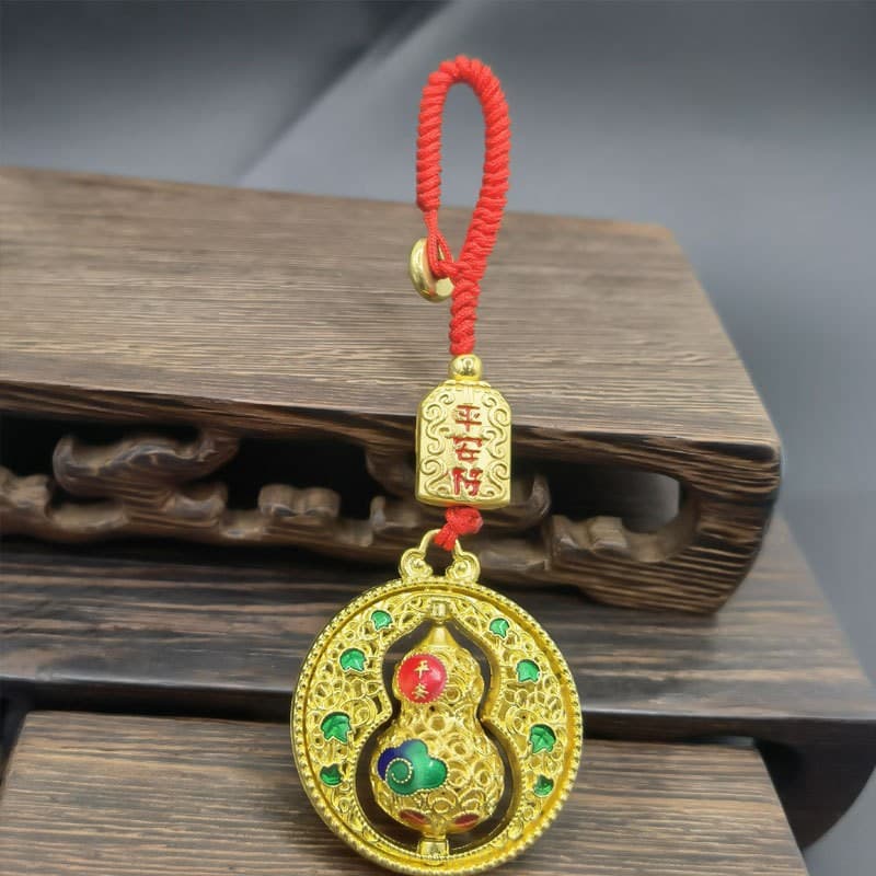 Ancient style safe gourd new national trend car keychain pendant unisex Fulu small gift exquisite keychain 9