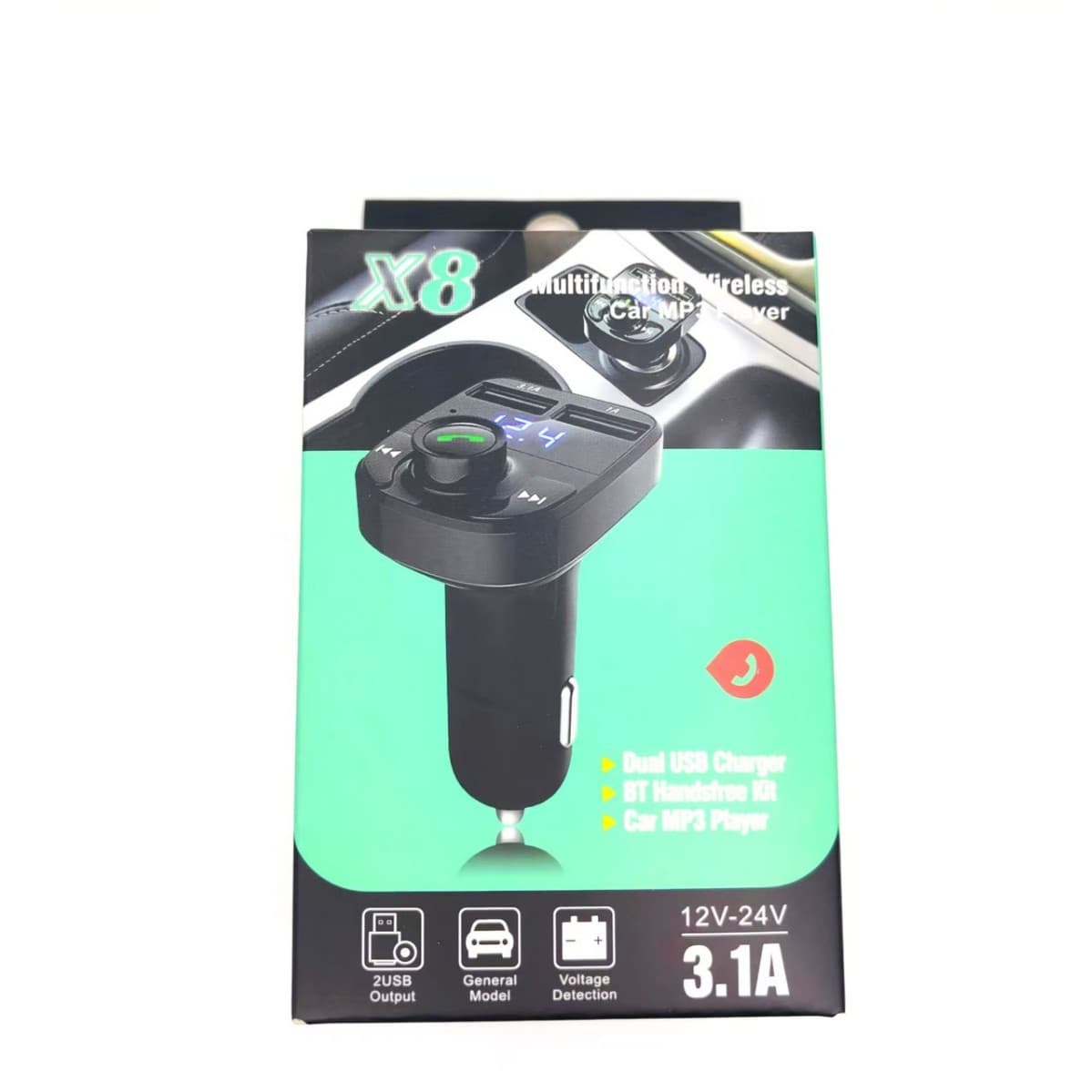 X8 car mp3 player Bluetooth hands-free calling FM transmitter car supplies multi-function charger 3